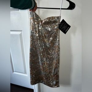 Arden B strapless Gold and Silver dress!!